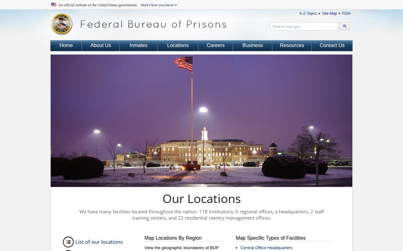 Tipton Correctional Center release compared with federal facility system